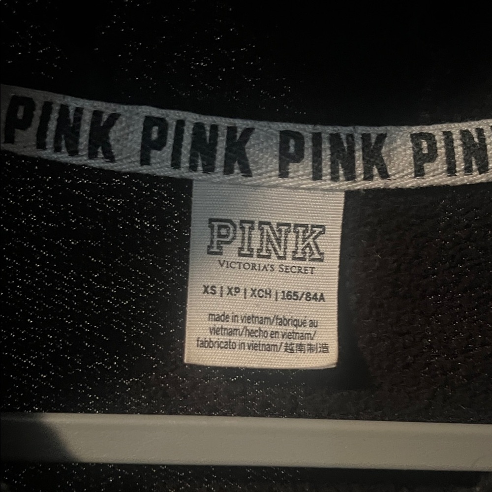 Victoria's Secret Pink Black and White Hoodie cotton - Picture 2 of 6